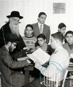 Rabbi Abraham Kalmanowitz with Sephardic Talmidim