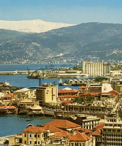 A View of Beirut with Mount-Sannin
