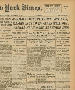 Assembly Votes Palestine Partition... Arabs Walk Out