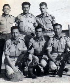 Nissim “Nat” Mishan with fellow soldiers in Israeli Army