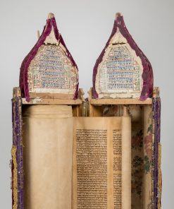 Sefer Torah with Case and Rimonim, Aleppo