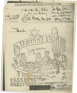 Ezra Cohen Passover V-Mail, WWII
