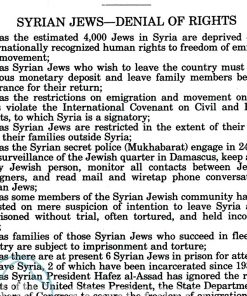 Syrian Jews Denial of Rights, Congressional Resolution 188