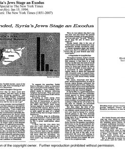 Persecution Ended, Syria's Jews Stage an Exodus
